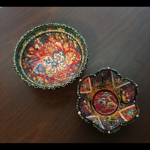 Other - Set of two hand painted Turkish bowls